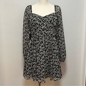 Express Black Floral Dress